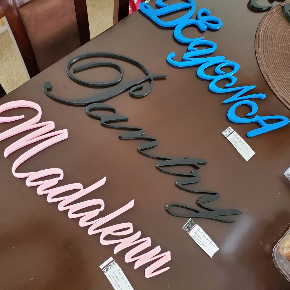 Custom word wall art 3D